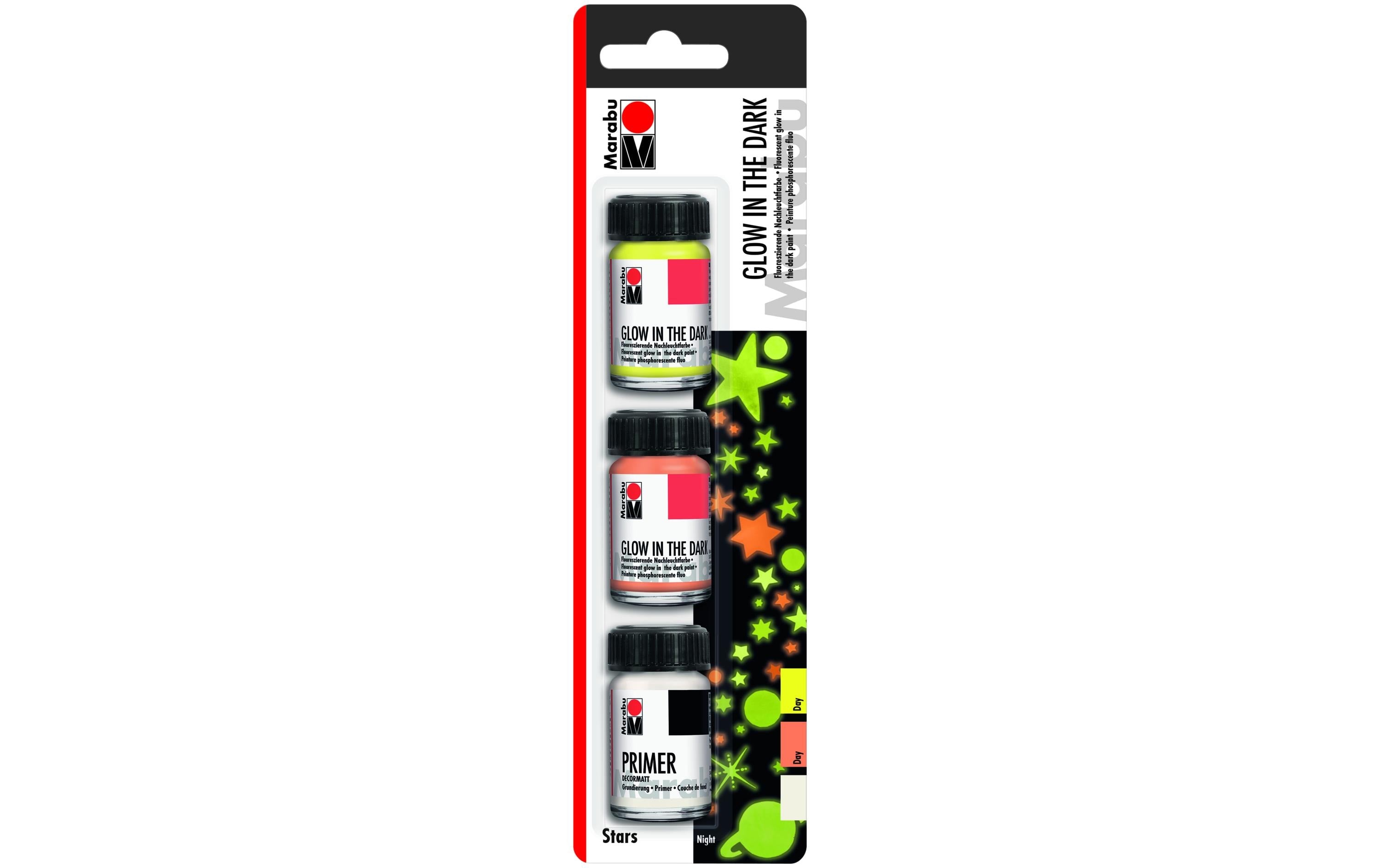 Marabu, Effektfarbe Glow in the Dark 3 x 15