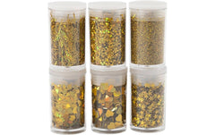 Creativ Company, Glitzerset Gold, 6 x 5 g