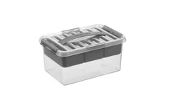 Sigma Home | Aufbewahrungsbox Q-Line | 6 Liter, 30x20x14.5, Grau