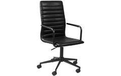 AC Design | Bürostuhl Winslow schwarz | mit Armlehnen und Bremsrollen
