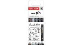 Uni PIN Fineliner Set Brush Art