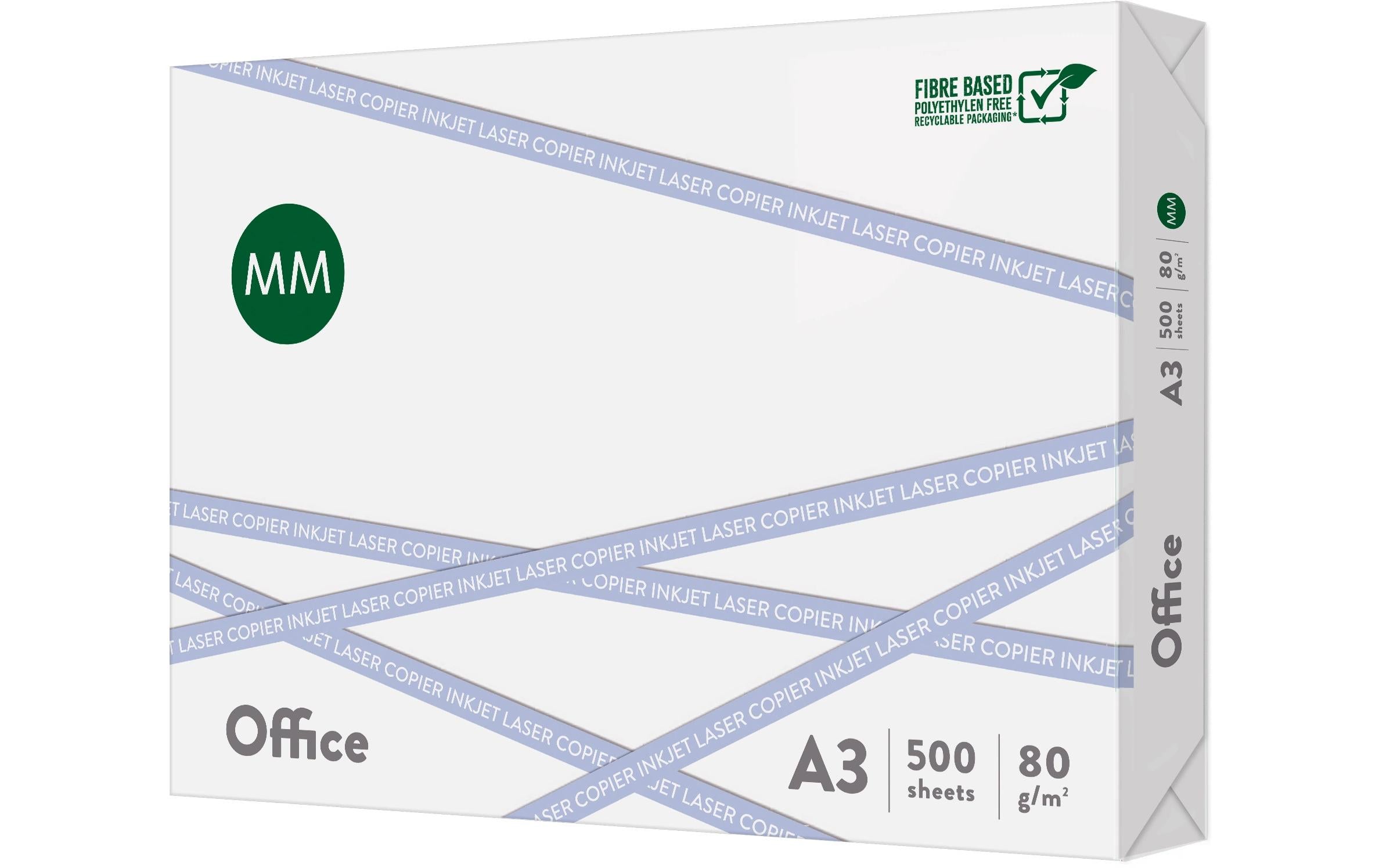 360, Kopierpapier Office A3, Weiss, 80 g/m²
