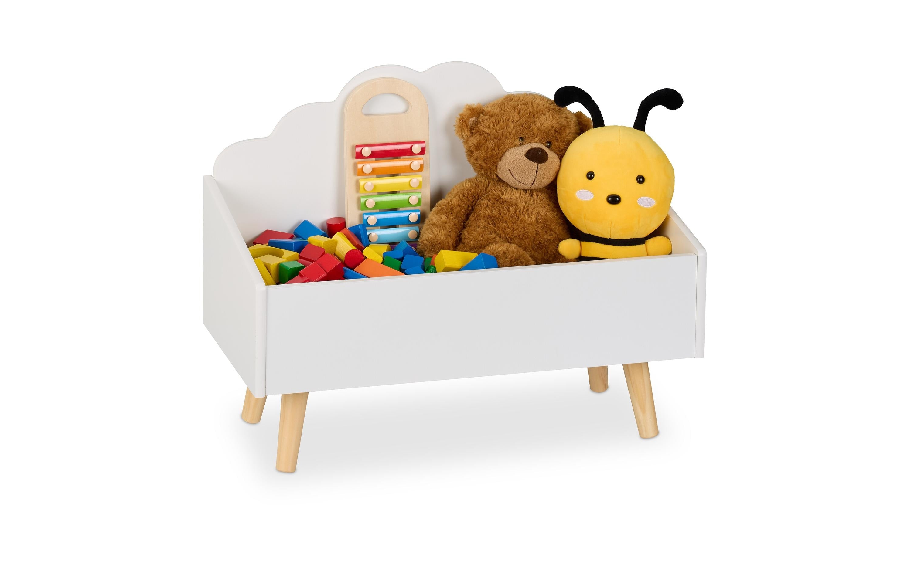 relaxdays Kindertruhe Wolken-Design