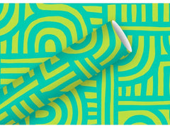 Braun + Company | B+C Geschenkpapier 2mx70cm | By Nature Labyrinth Türkis