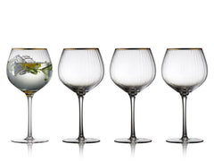 Lyngby | Gin Glas Palermo Gold 65 cl 4 Stk. | Farbe Transparent, Glas with gold rim