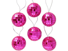 Boltze | Dekoanhänger Disco 6 tlg. | 5x5cm, Pink