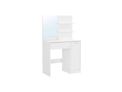 VASAGLE | Schminktisch Weiss mit Spiegel und | 80x40x132 cm (BxTxH), Spanplatte, Spiegel