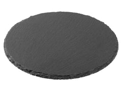 COCON | Untersetzer für Kerzen rund | Schwarz, Schiefer, 20x20cm, Dicke 4.5mm