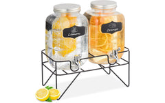 relaxdays | Getränkespender 4 Liter | 2er Set, je 4 Liter