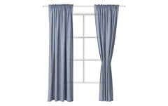 URBANARA Vorhang Graublau 2er Set 140x245cm