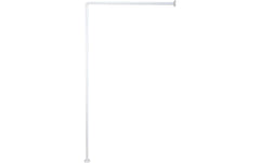 MSV Duschstange Aluminium 80x80x80 cm