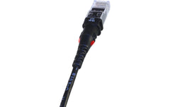 Patchsee | ThinPATCH Cat.6A U/UTP Patchkabel | 6.1m, Schwarz, LED-Identifikation