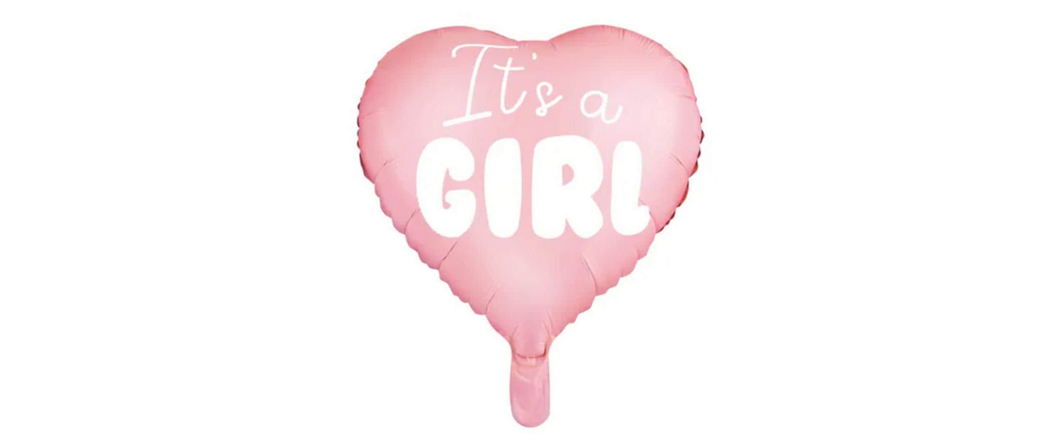 Partydeco Folienballon Its a girl, Heart