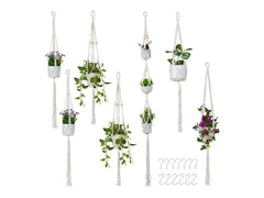 relaxdays | Blumenampel Makramee | 7er Set