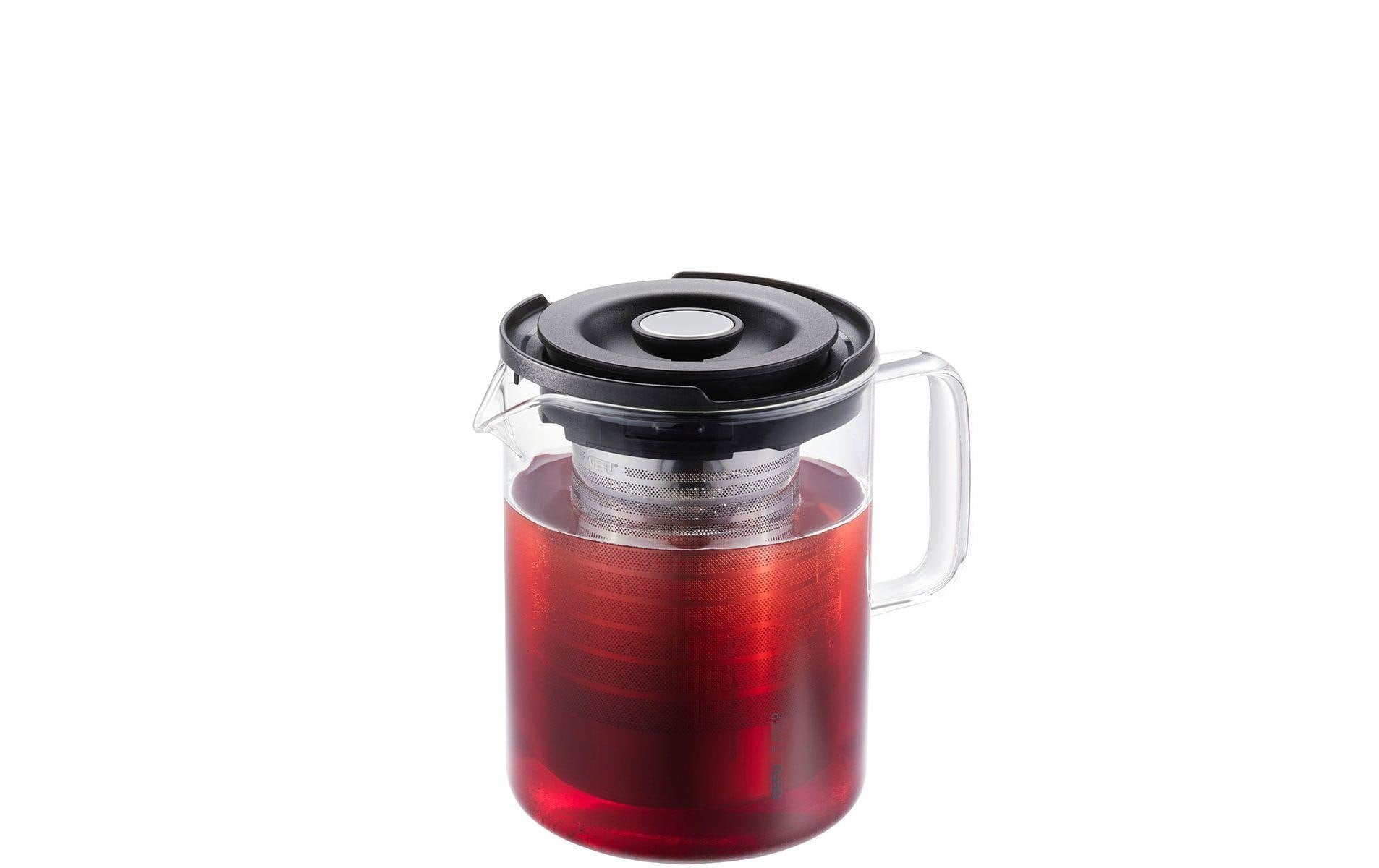 GEFU, Teekanne T-Prep 0.8 l, Schwarz/Silber