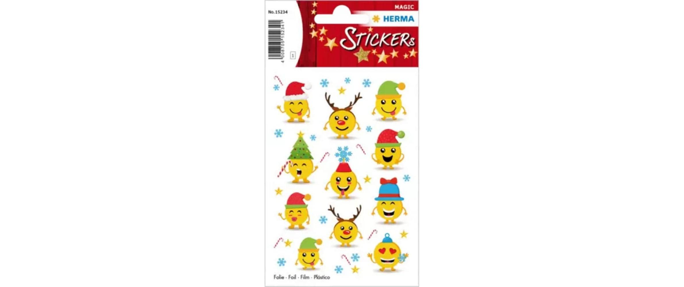 Herma Weihnachtssticker Weihnachtsemojis
