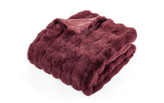Tiseco Decke Bubble Rabbit Stripe bordeaux