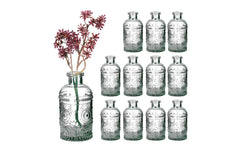 relaxdays | Vase 12er Set, Transparent | 12er Set, Transparent