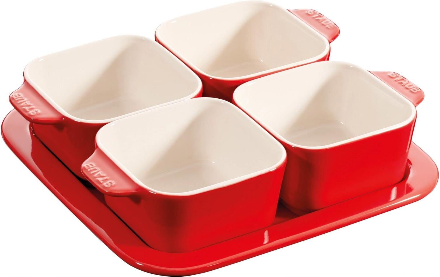 Staub Keramik Apéro-Set, 5-tlg, rot