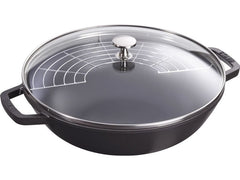 Staub | Wok mit Glasdeckel schwarz 4.4 lt. | 30cm