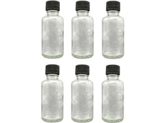 Hermia | Einmachflasche 30 ml 6 Stück | Glas, schwarzer Deckel