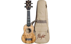 Flight Ukulele Soprano - Quilted Ash
