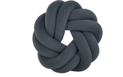 Tiseco Geknotetes Kissen 30x30x7 cm, grau