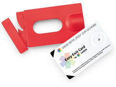Easy Exit | Card Rettungswerkzeug rot | Nothammerfunktion & Gurtsschneider