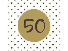 Paper + Design | Paper+Design Servietten 50th Birthday | 33x33cm, 20 Stück. 3-lagig, FSC