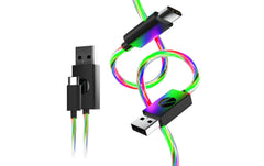 Stealth-Gaming | Stealth Light Up Twin Charging Cables 2x2m | USB-A zu USB-C, PS5/Switch/Mobile