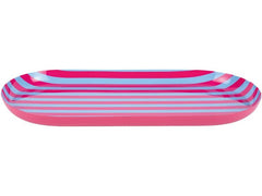 present time | Servierpl. Animado Oval Large | Bright pink w. soft blue