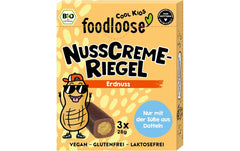 foodloose | Nusscreme-Riegel Erdnuss | 3 x 28 g