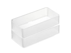 Yamazaki | Schubladen Organizer M | Grösse: 8 x 16 x 3.7 cm, Transp., 2 Stück