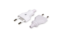 Bachmann | Euroflachstecker 2,5A / 250V weiss | mit Schraubanschluss