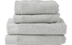 Zone Denmark | Zone Frottierwäscheset Classic, Soft Gery | 100% Baumwolle 600g, 2xje: 50x100, 140x70