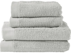 Zone Denmark | Zone Frottierwäscheset Classic, Soft Gery | 100% Baumwolle 600g, 2xje: 50x100, 140x70