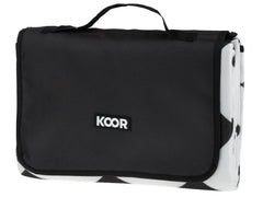 KOOR | Picknickdecke Diamond schwarz | 150 x 200cm , 100% Polyester