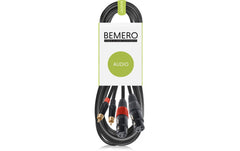 Bemero BAC2544-300BK 2x XLRf - 2x RCAm 3m