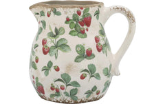 Chic Antique Kanne mit Erdbeeren