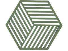 Zone Denmark | Zone Topfuntersetzer Hexagon, Grass | 16x14x0.9 cm (LxBxH), Silikon