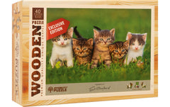 Wooden City | Mini-Puzzle Holz Kätzchen | 40 Teile