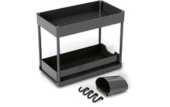 EASYmaxx | Schrank Organizer Schwarz | Schrank Organiser mit Schublade