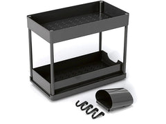 EASYmaxx | Schrank Organizer Schwarz | Schrank Organiser mit Schublade