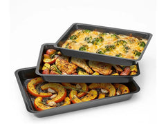 EASYmaxx | GOURMETmaxx Auflaufform Set S/M/L 3 Teilig | Glas Tupperware Set für Backofen