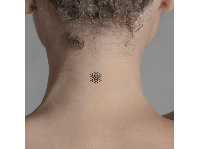 minink | Tattoo Schneeflocke | Grösse: S (1.5 cm x 1.7 cm)