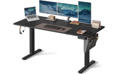 Songmics | Bürotisch tintenschwarz | mit Platte 160x70cm, mit Organizer, Haken