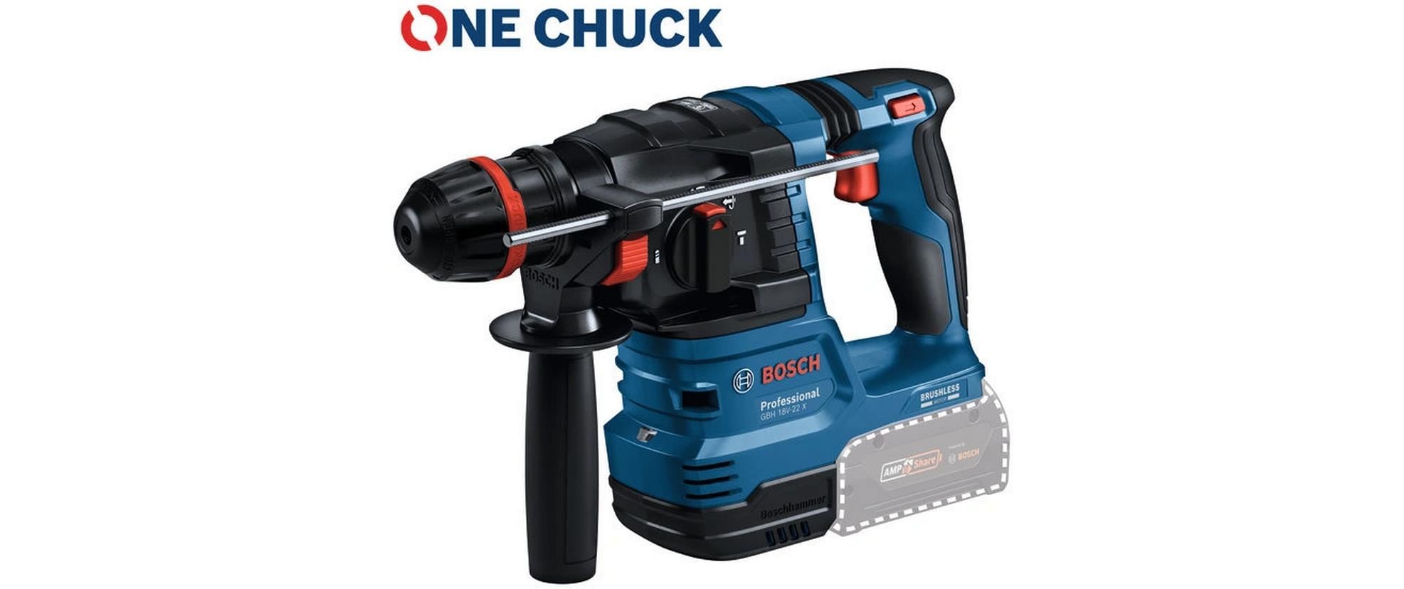 Akku-Bohrhammer mit ONECHUCK GBH 18V-22 X