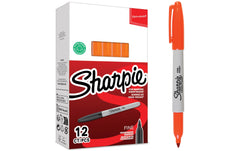 Sharpie | Permanent Marker Rundspitze | orange, 12er Schachtel