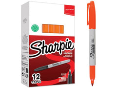 Sharpie | Permanent Marker Rundspitze | orange, 12er Schachtel
