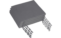 relaxdays | Stuhlkissen flach | 4er Set, 3 x 40 x 40 cm, Grau